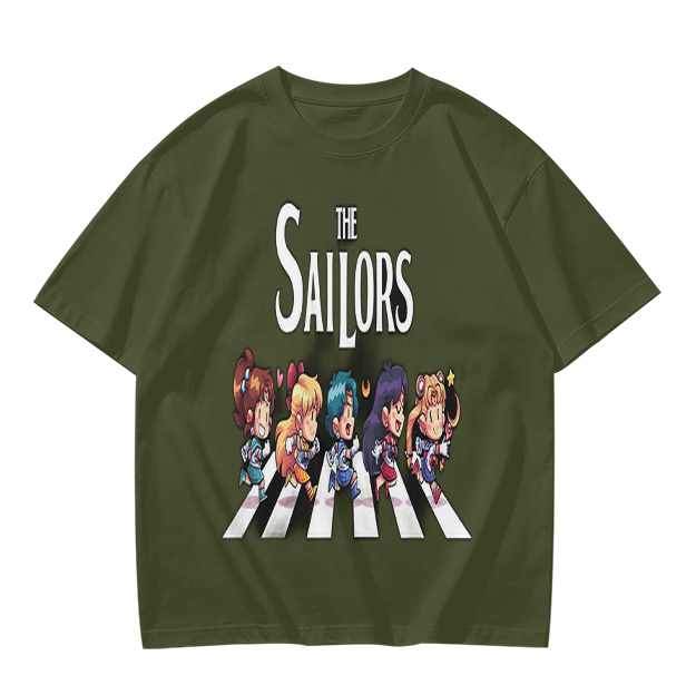 The Sailors Chibi Anime Abbey Road Graphic T-Shirt