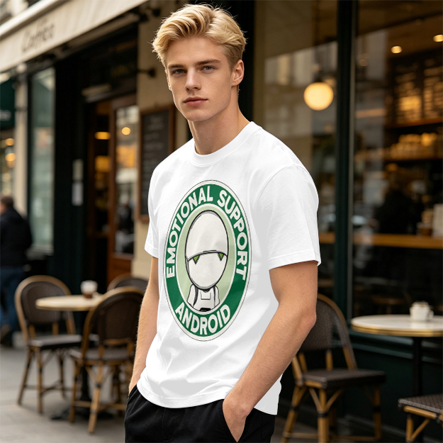 Emotional Support Android Graphic T-Shirt