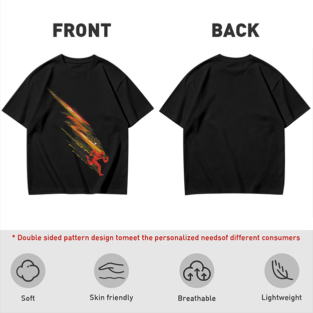 Olive T-shirt with Dynamic Speed Runner Graphic Print