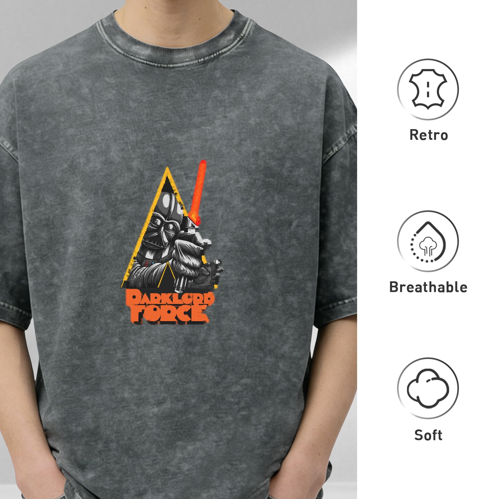 Dark Lord Force Graphic Vintage Wash T-Shirt