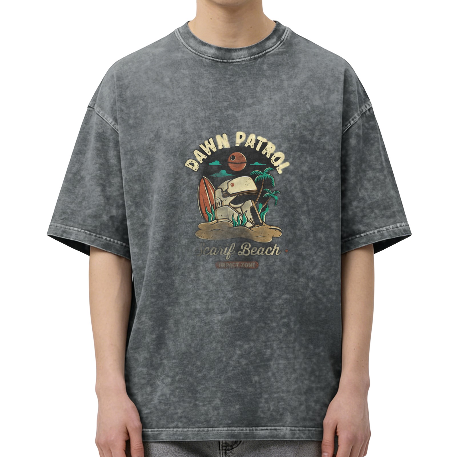 Dawn Patrol Scarif Beach Star Wars Inspired Acid Wash T-Shirt