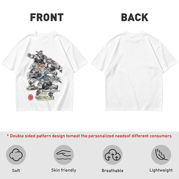 Olive T-Shirt Featuring Ninja Turtles Graphic Design