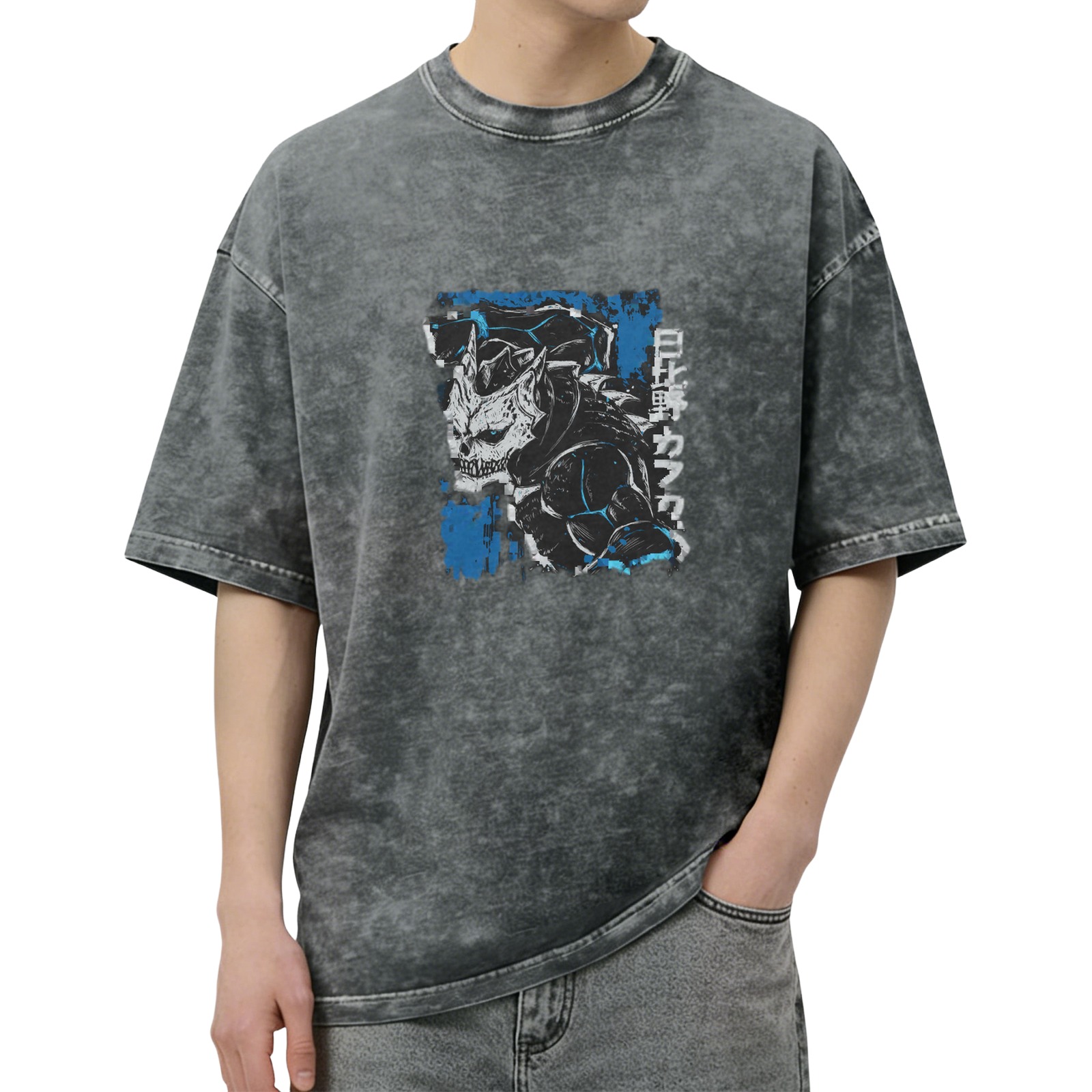 Kaiju No.8 Kafka Hibino Anime Graphic Vintage Wash T-shirt