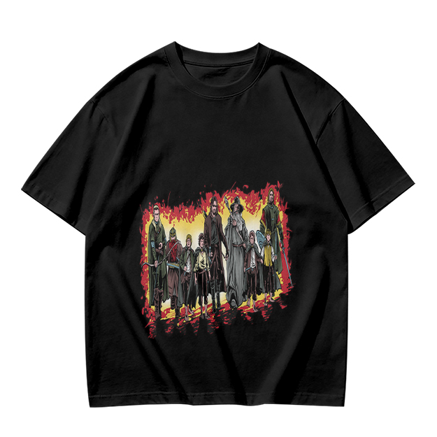 Olive Green T-Shirt With Fantasy Fellowship Group Graphic Print