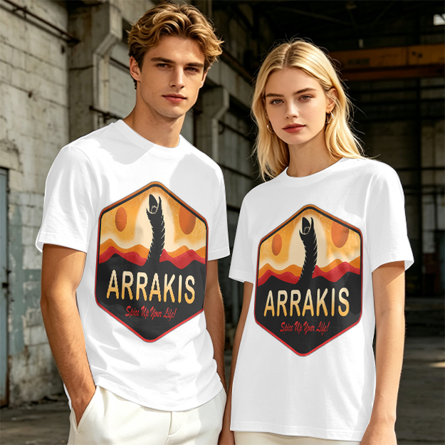 Arrakis Sandworm Desert Sunset Graphic T-Shirt Design
