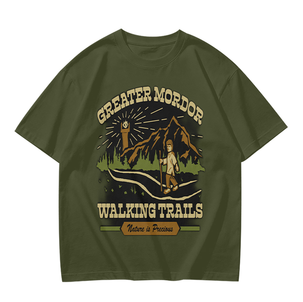 Greater Mordor Walking Trails Hiking Themed T-Shirt