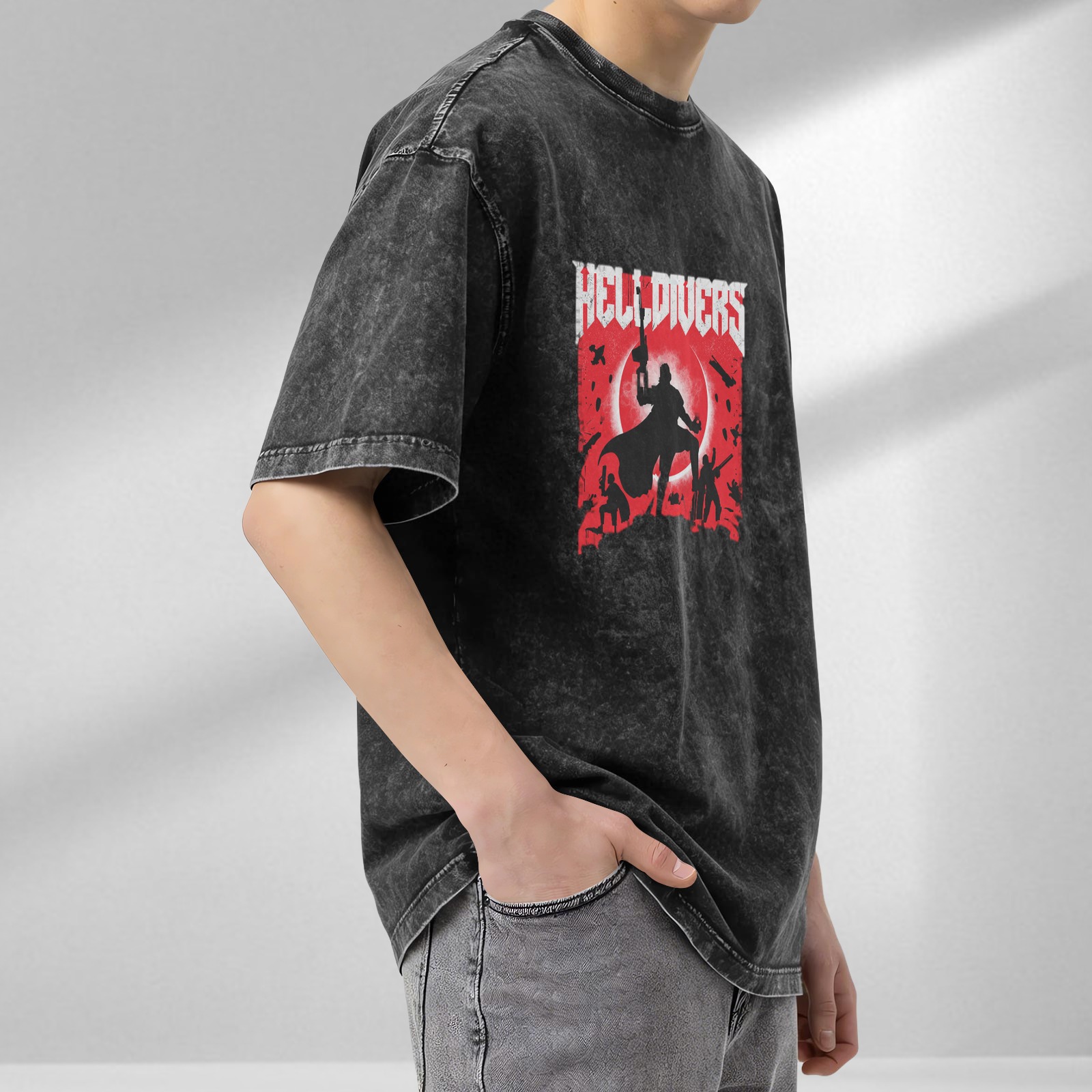 Helldivers Graphic Stonewashed T-Shirt