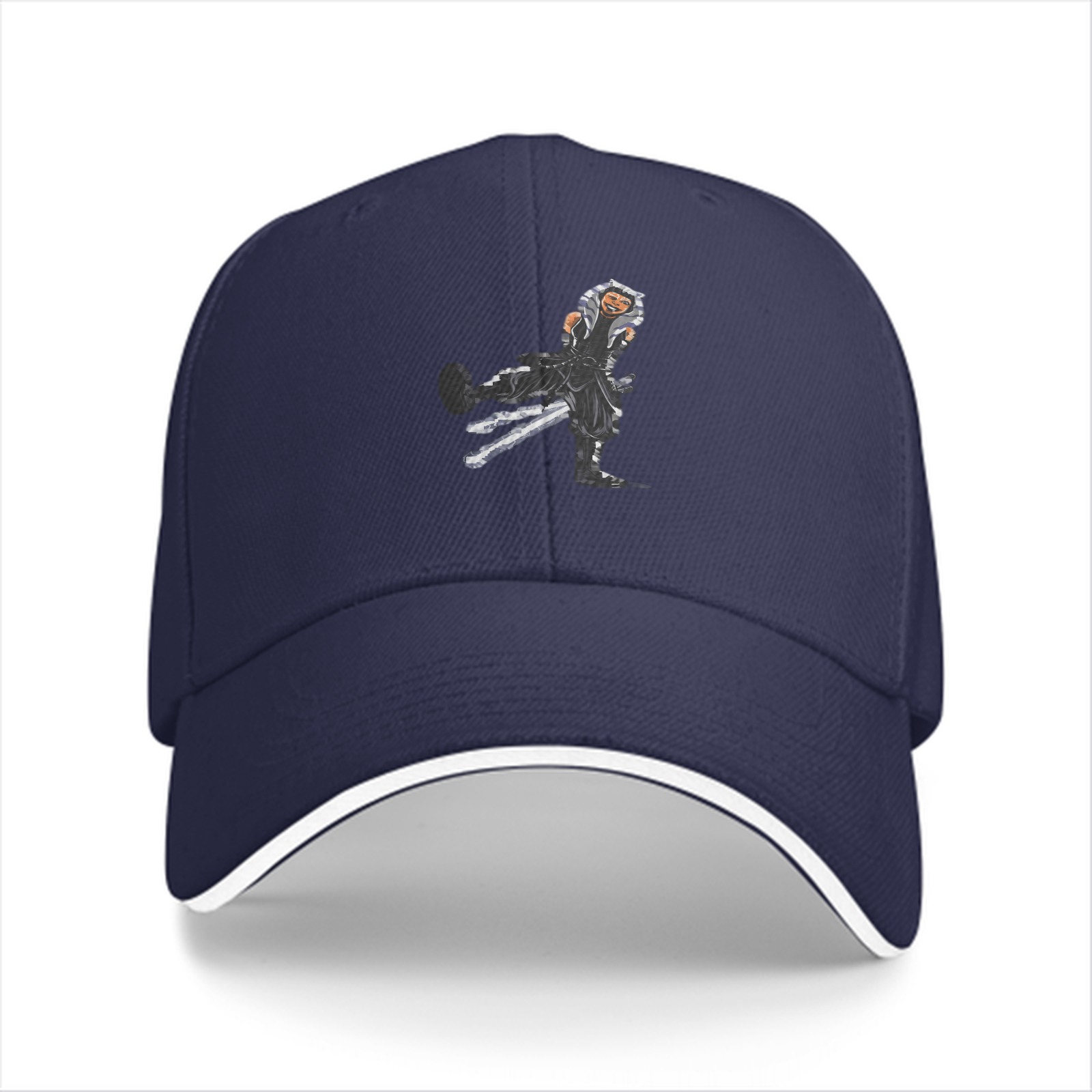 Black Baseball Cap With Star Wars Ahsoka Tano Graphic