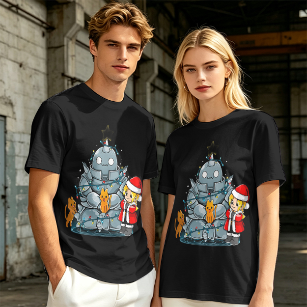 Fullmetal Alchemist Christmas Anime Graphic T-Shirt