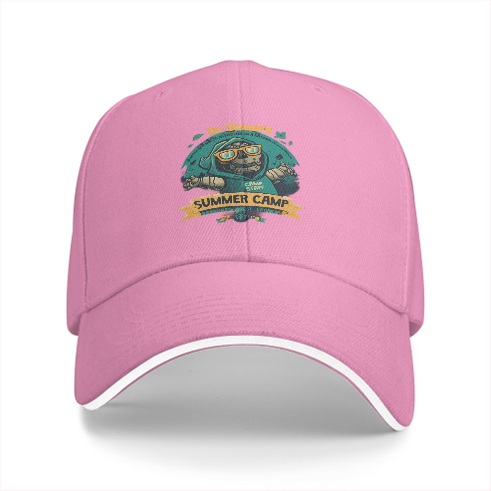 Dr. Doom's Summer Camp Themed Black Baseball Cap