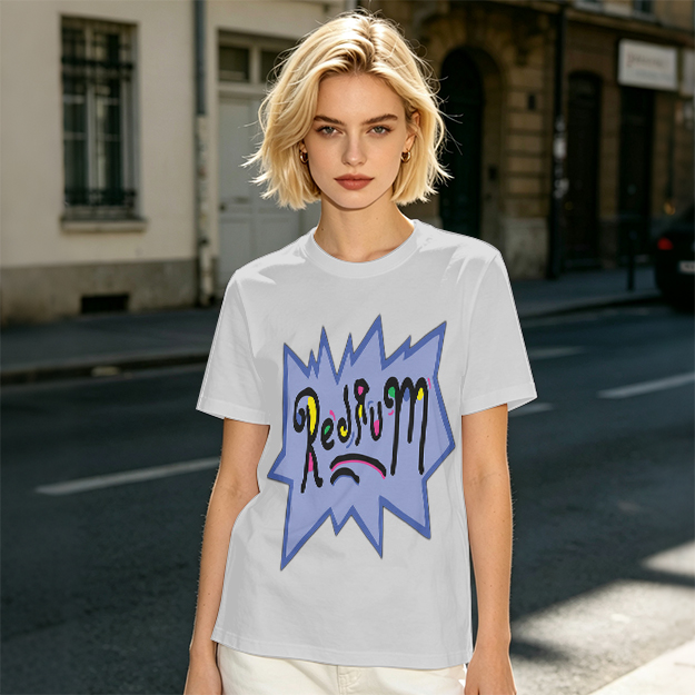 Olive Green T-Shirt With Playful Redrum Graphic Print