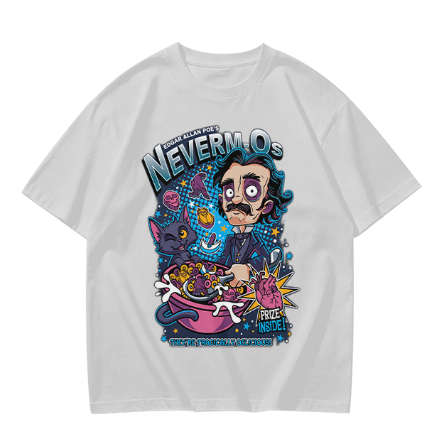 Edgar Allan Poe's Neverm-Os Cereal Graphic T-Shirt