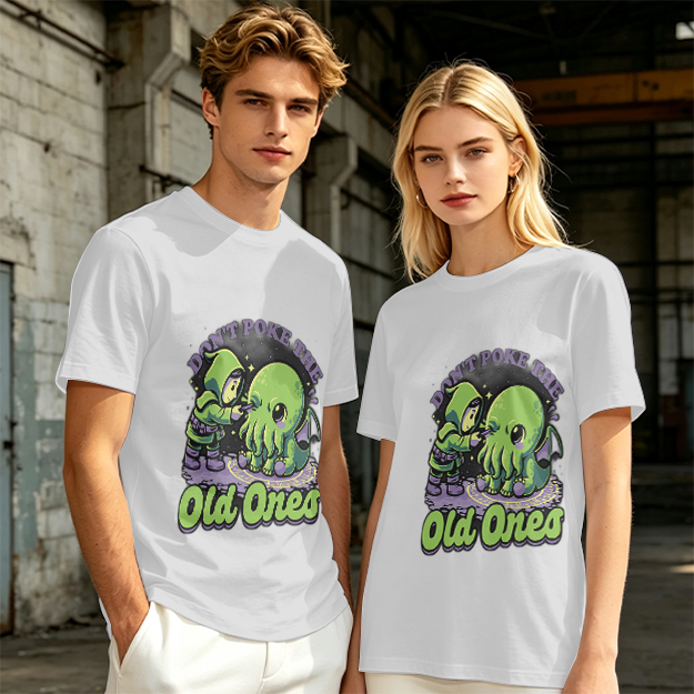 Don't Poke The Old Ones Cute Cthulhu Graphic T-Shirt