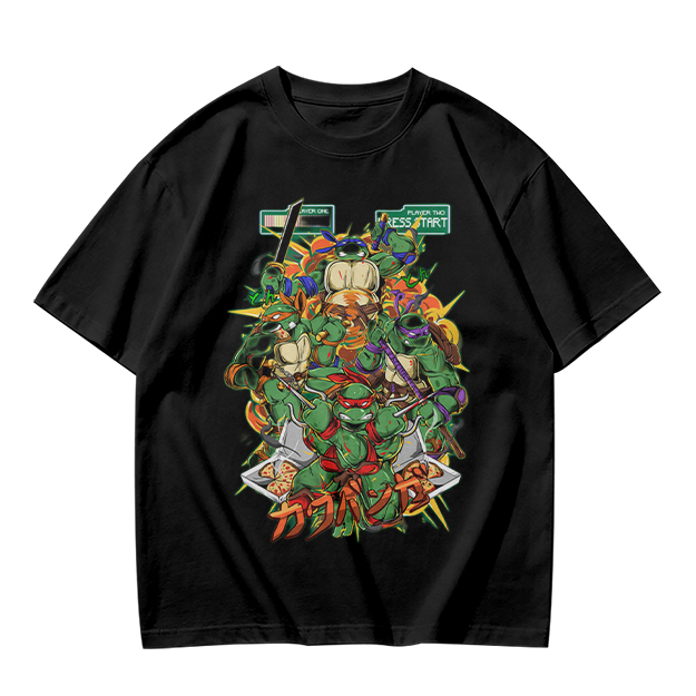 Olive T-Shirt With Teenage Mutant Ninja Turtles Graphic Print