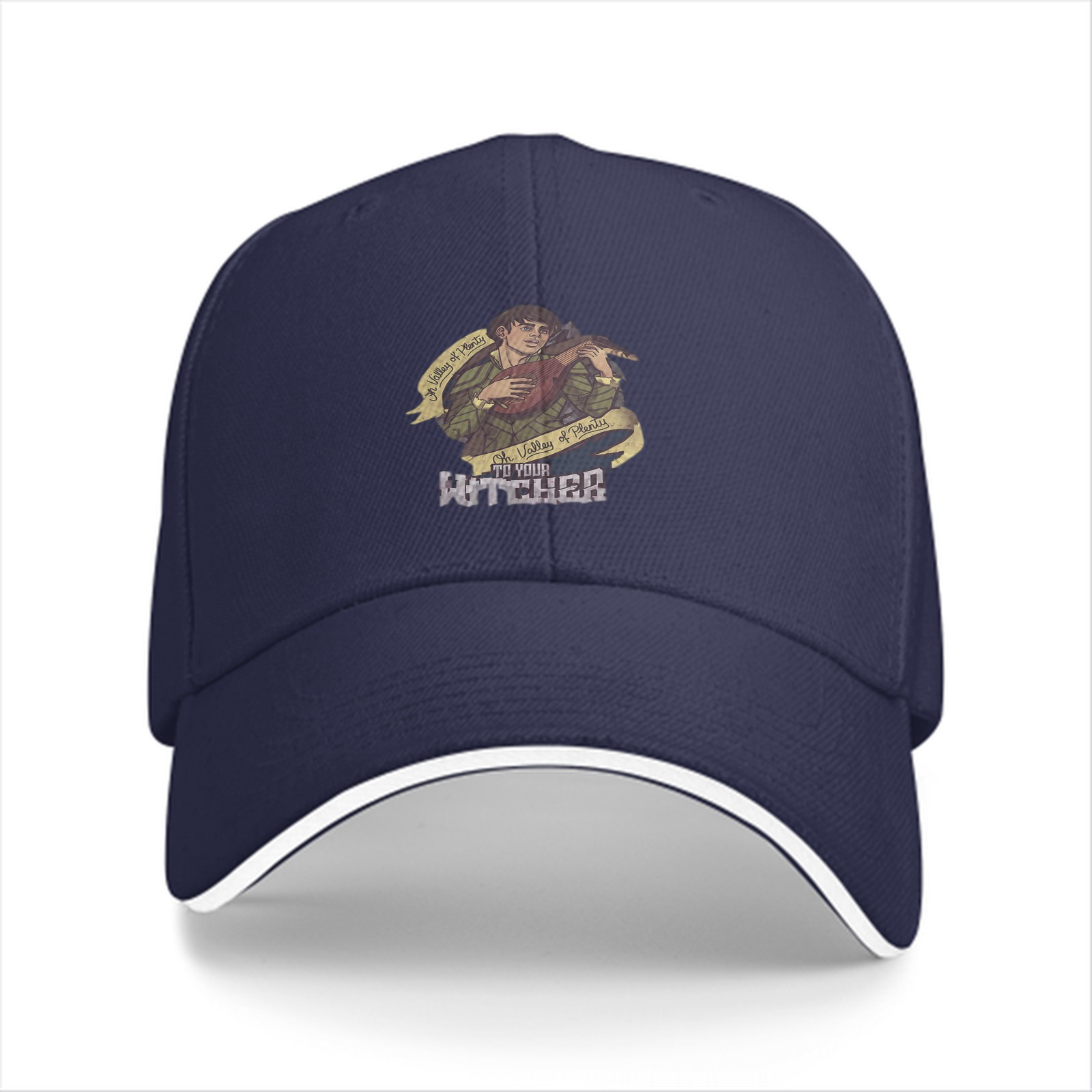 The Witcher themed baseball cap with bard illustration