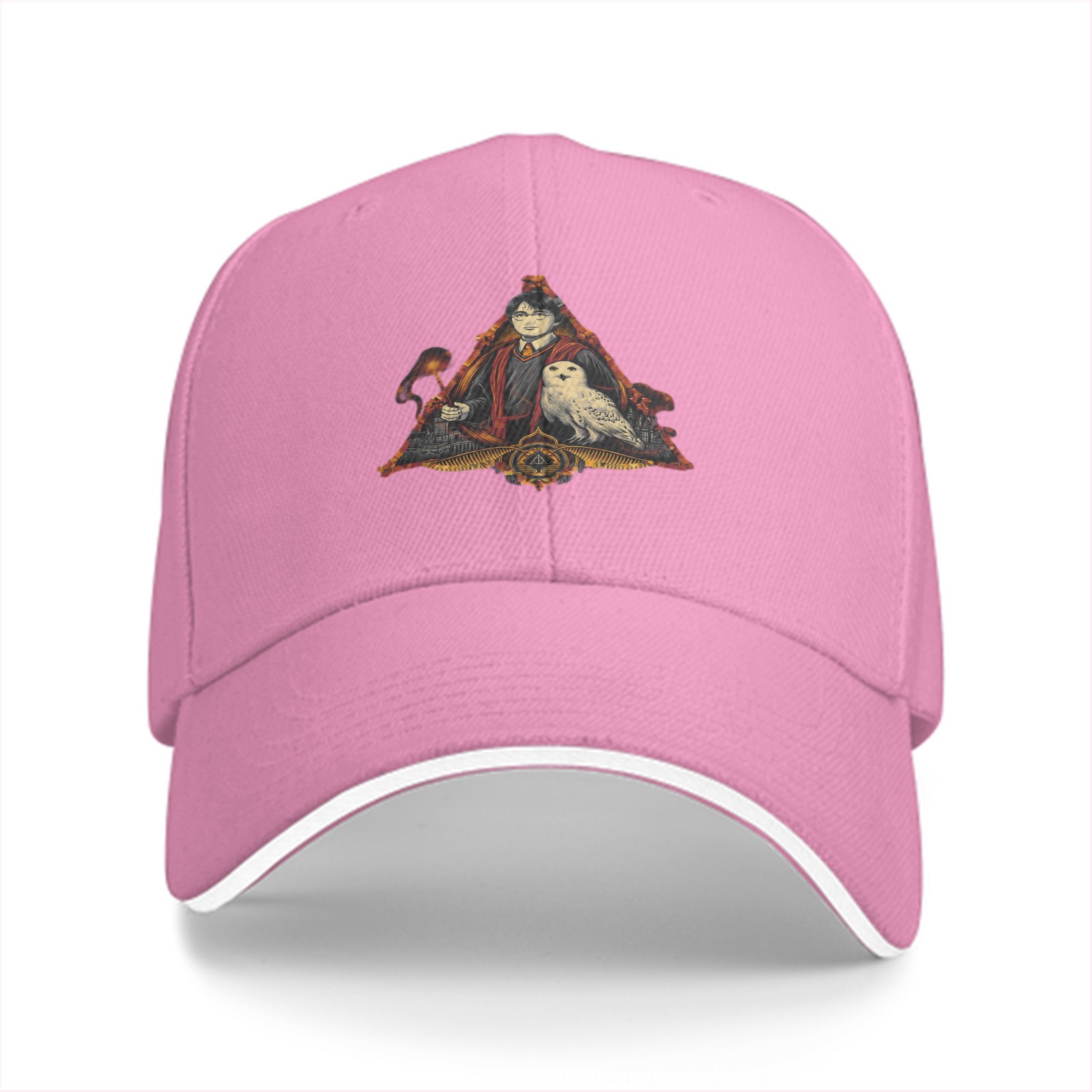Black baseball cap with Harry Potter and Hedwig graphic