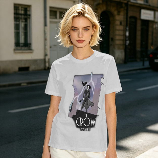The Crow Devil's Night Graphic Print Olive T-Shirt