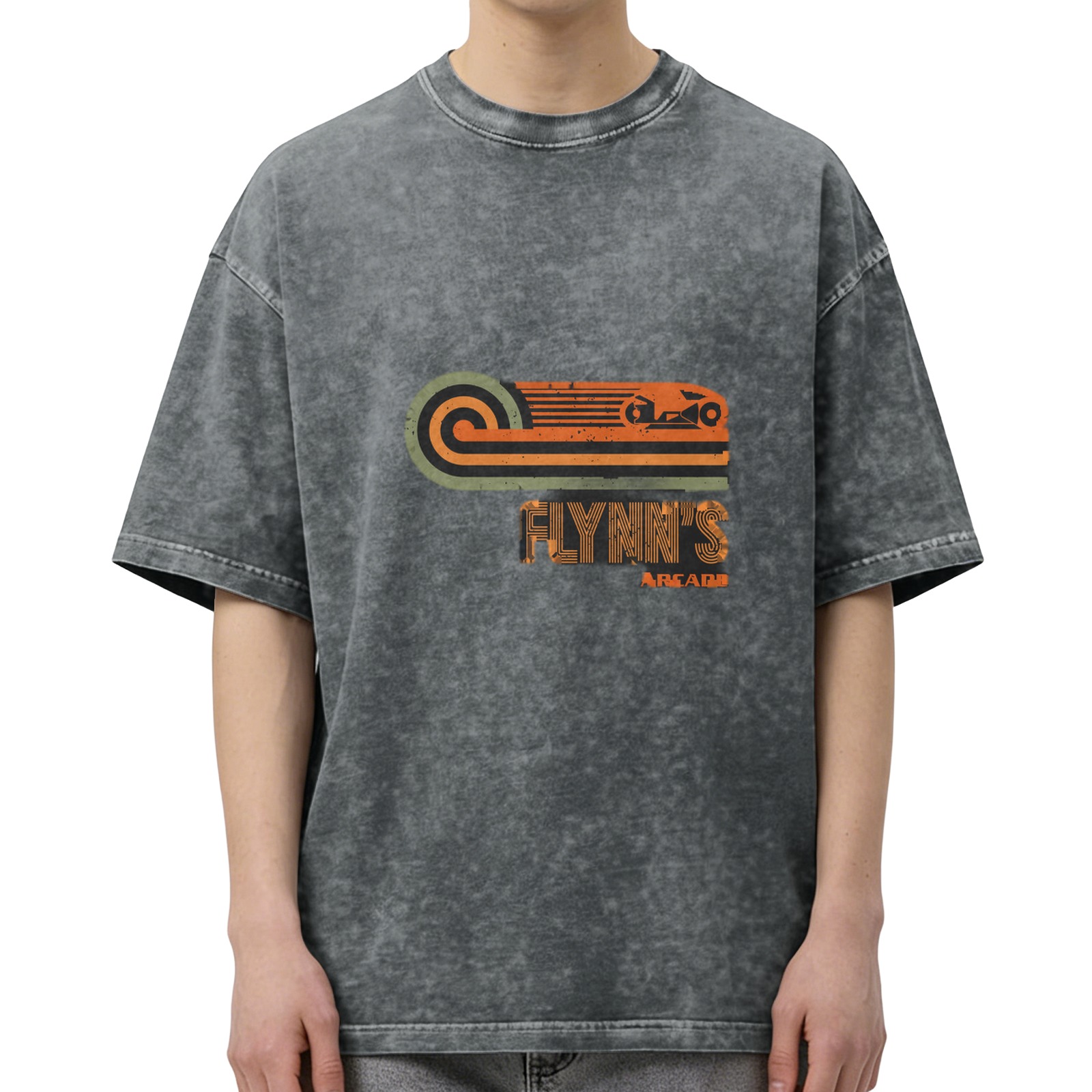 Flynn's Arcade Retro Graphic Acid Wash T-Shirt