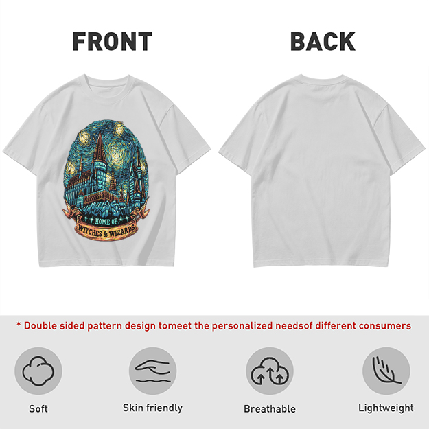 Home of Witches & Wizards Castle Starry Night T-Shirt