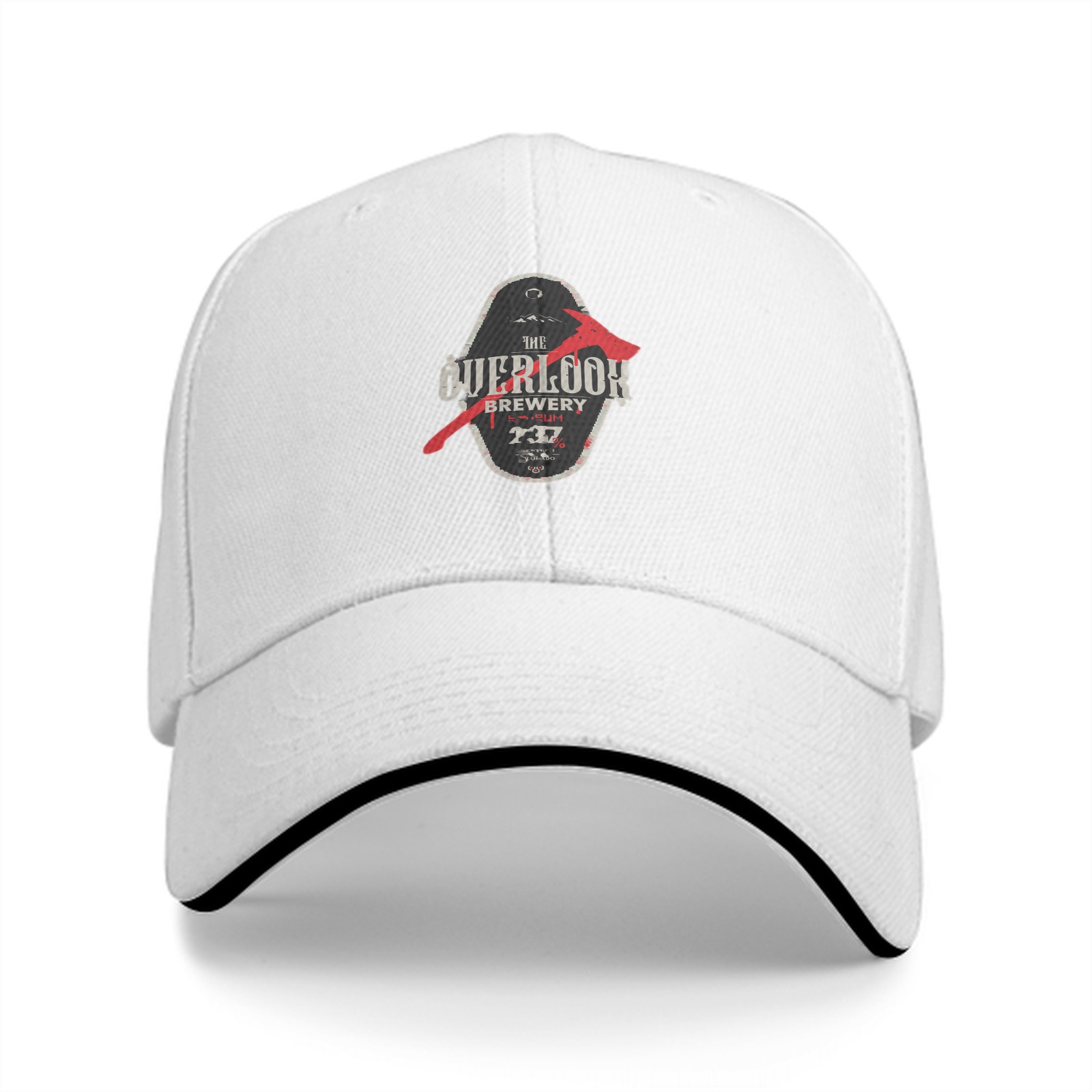Black baseball cap with The Overlook Brewery axe graphic