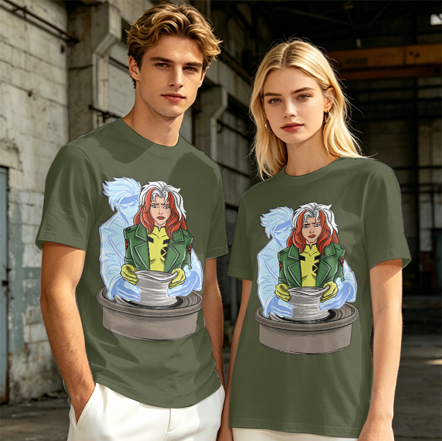 X-Men Rogue and Iceman Pottery Graphic Tee
