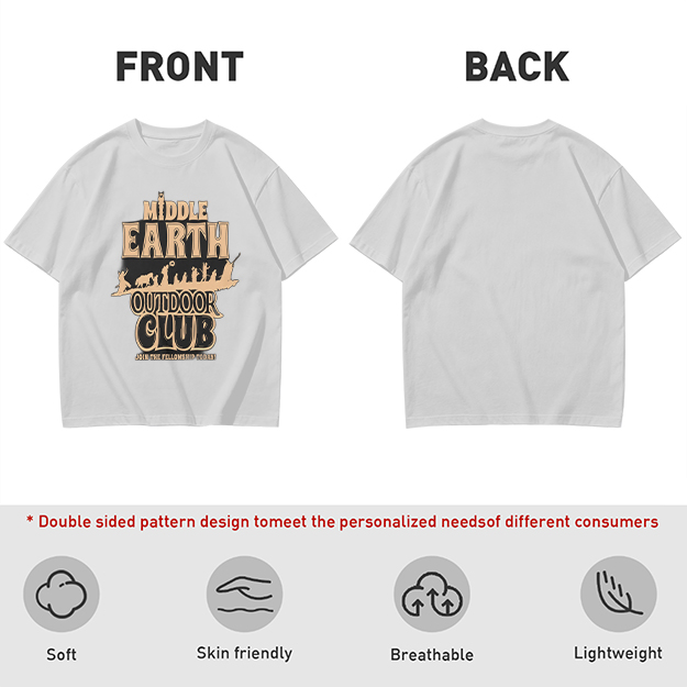 Middle Earth Outdoor Club T-Shirt with Fellowship Silhouette