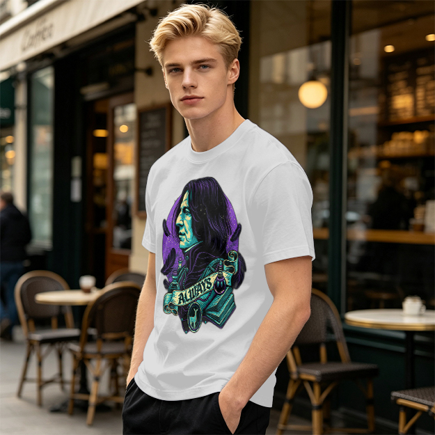 Olive T-Shirt With Severus Snape 'Always' Fantasy Art Print