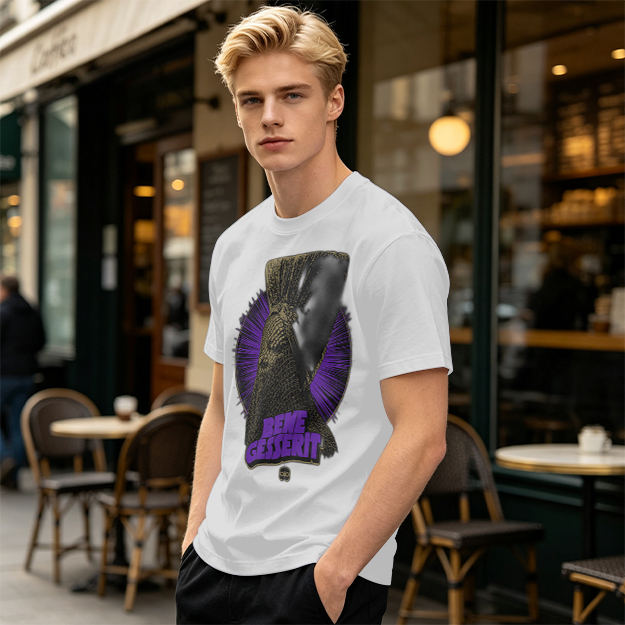 Olive Graphic T-Shirt With Bene Gesserit Witch Artwork