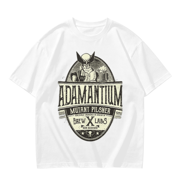 Adamantium Mutant Pilsner Wolverine Graphic T-Shirt