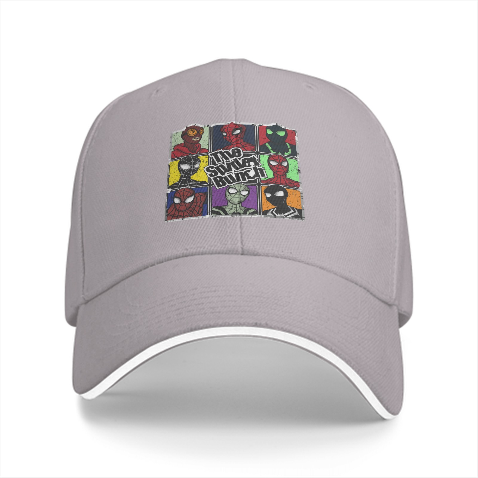 Black baseball cap with The Spider Bunch superhero graphic