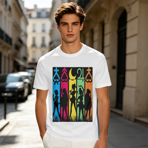Sailor Moon Inner Senshi Silhouette Graphic T-Shirt
