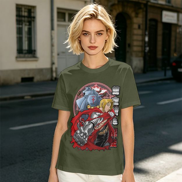 Fullmetal Alchemist Elric Brothers Graphic T-Shirt Design