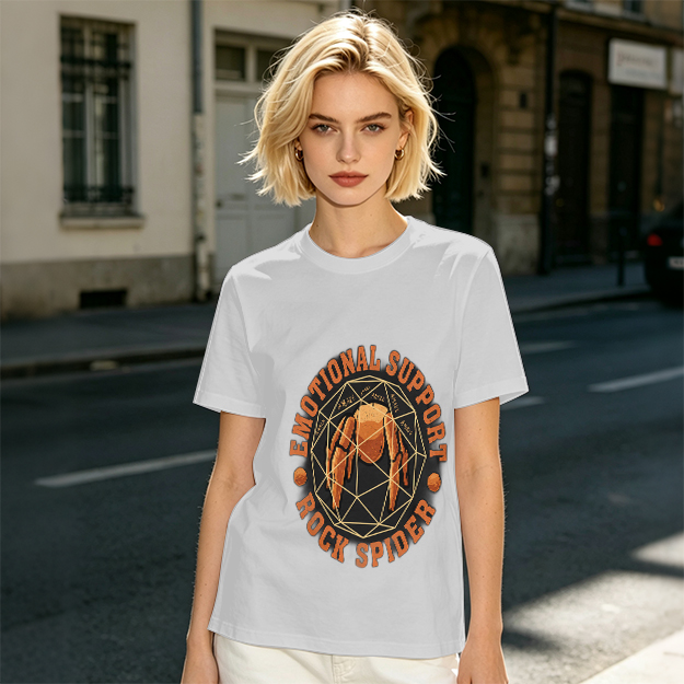 Emotional Support Rock Spider Graphic T-Shirt Design