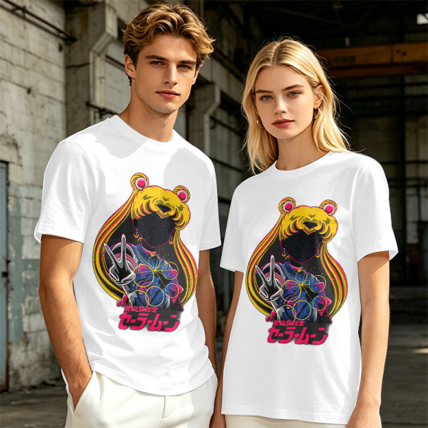 Olive T-shirt with Sailor Moon anime graphic print