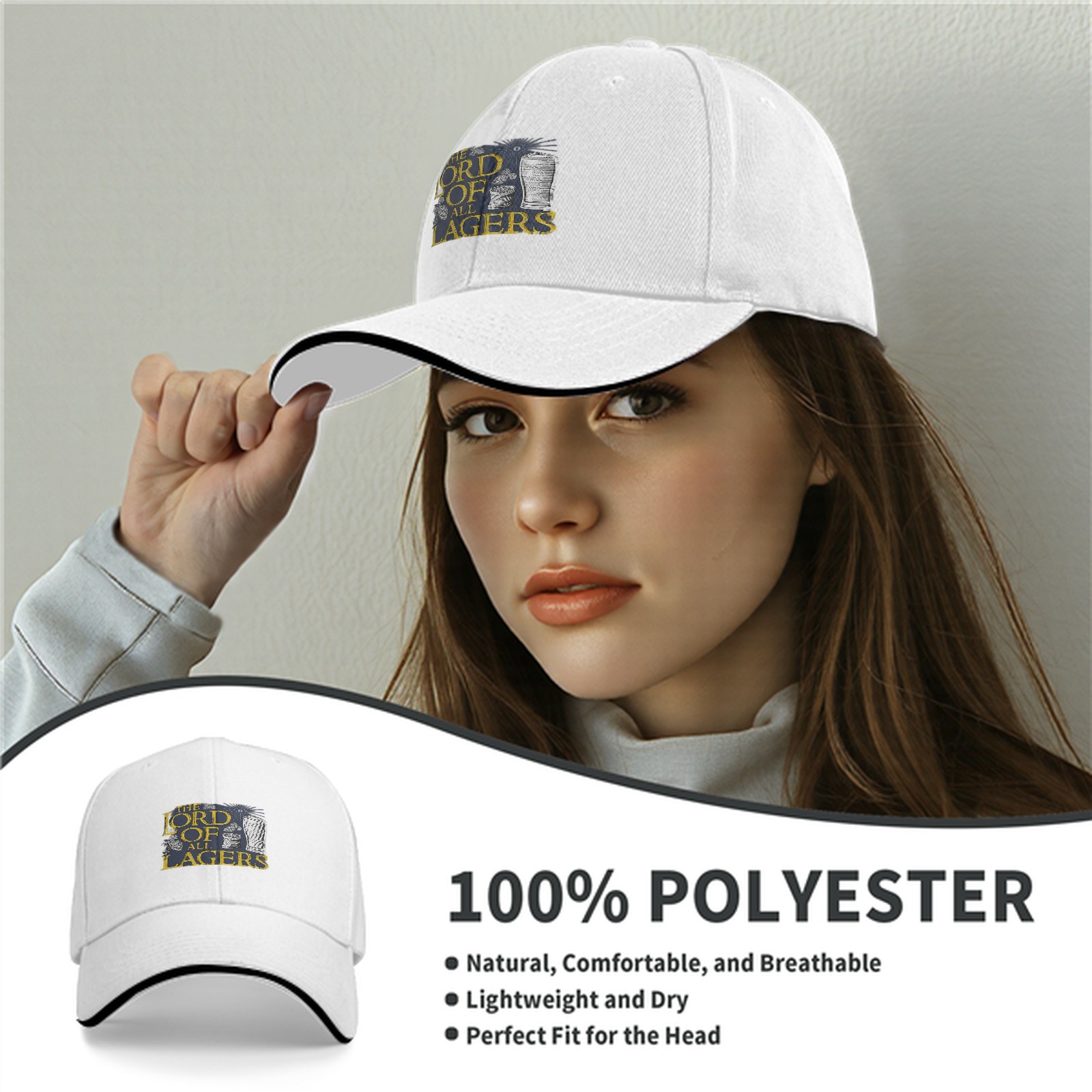 Lord Of All Lagers Black Baseball Cap