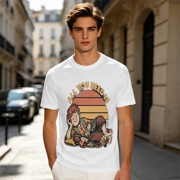 All You Need Is Hobbit Relaxing Sunset Graphic T-Shirt