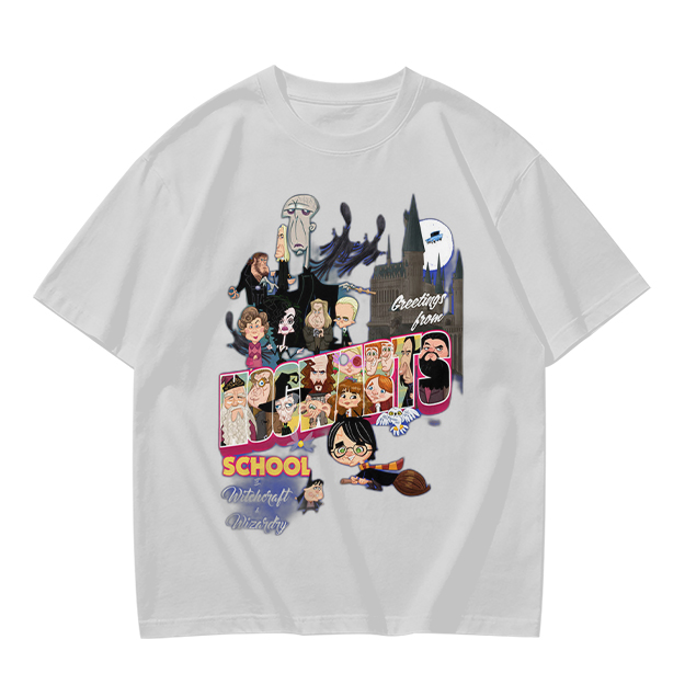 Olive T-Shirt With Harry Potter Themed Character Print