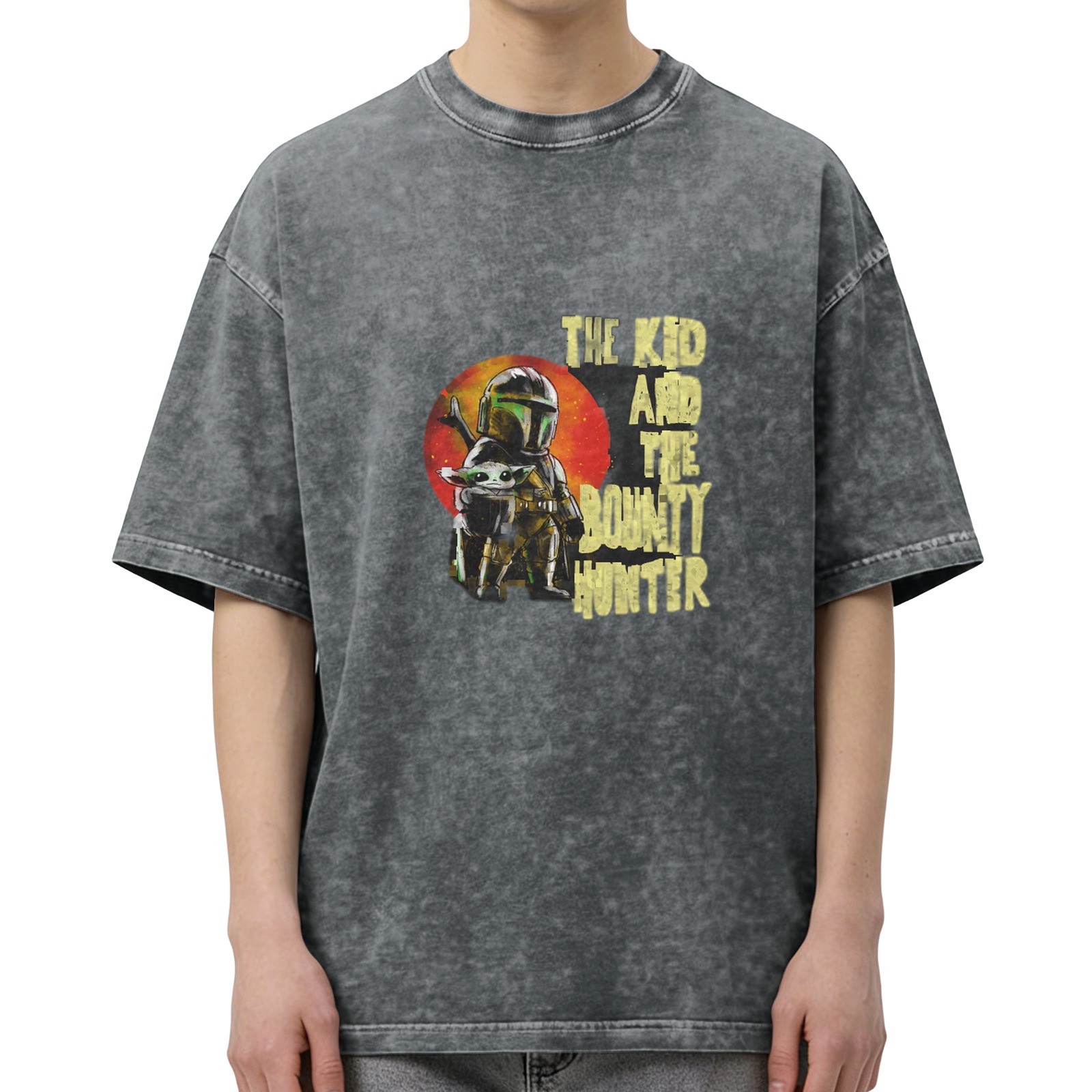Washed Graphic T-Shirt Featuring The Kid and The Bounty Hunter