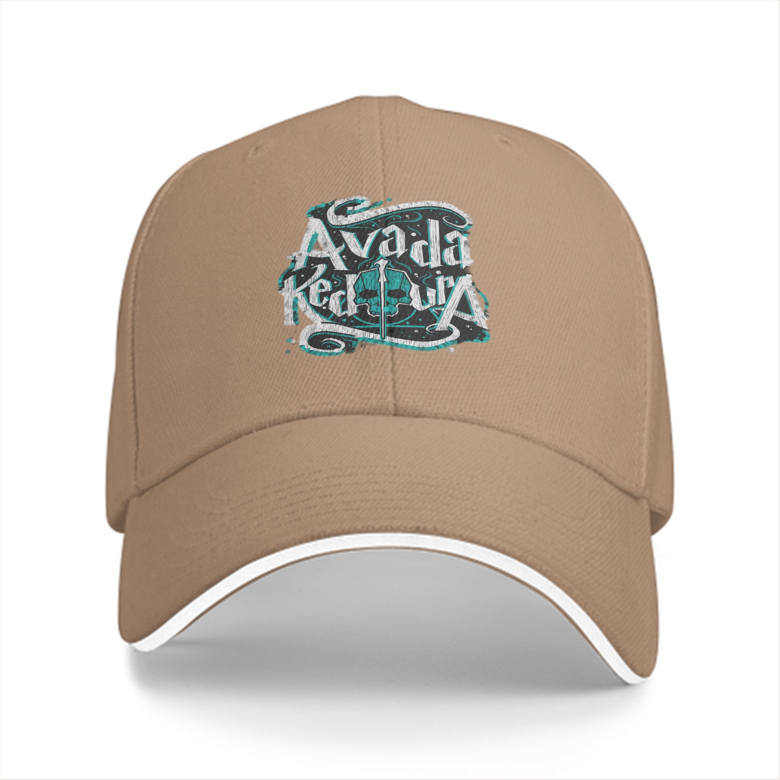 Black baseball cap with Avada Kedavra spell graphic