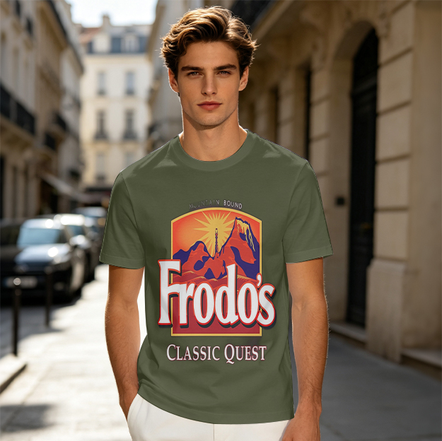 Frodo's Classic Quest Mountain Graphic T-Shirt Print Design