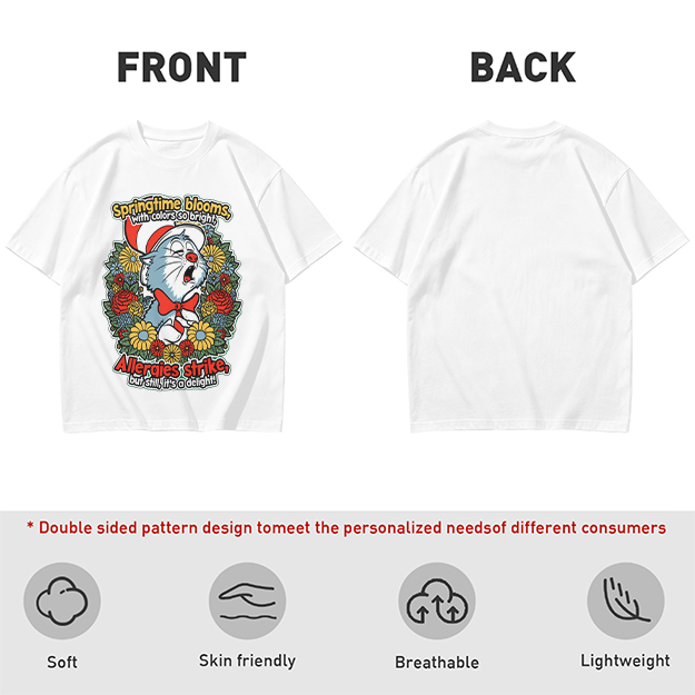 Springtime Allergies Cat Graphic T-Shirt