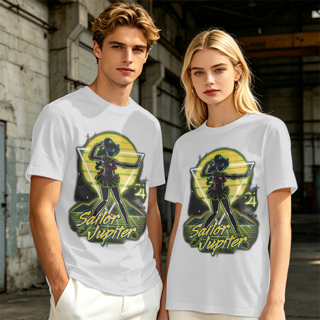 Sailor Jupiter Retro Neon Graphic T-Shirt