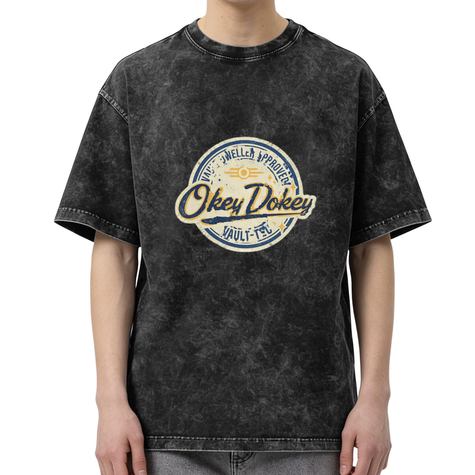 Okey Dokey Vault-Tec Graphic Stonewashed T-Shirt