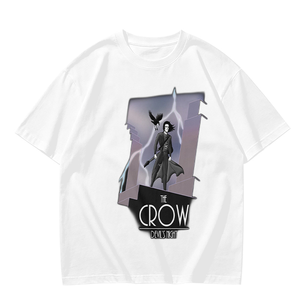 The Crow Devil's Night Graphic Print Olive T-Shirt