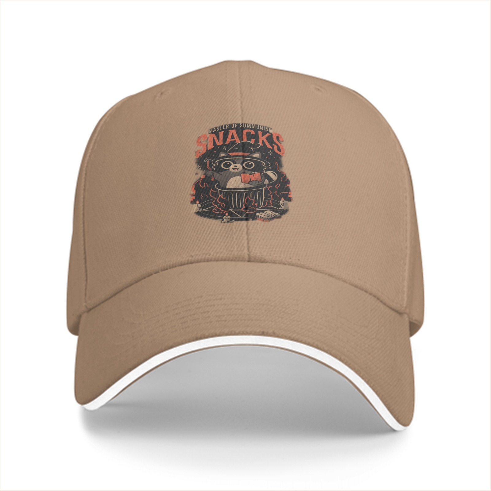Master of Summoning Snacks Raccoon Graphic Baseball Cap