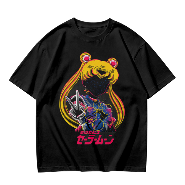 Olive T-shirt with Sailor Moon anime graphic print
