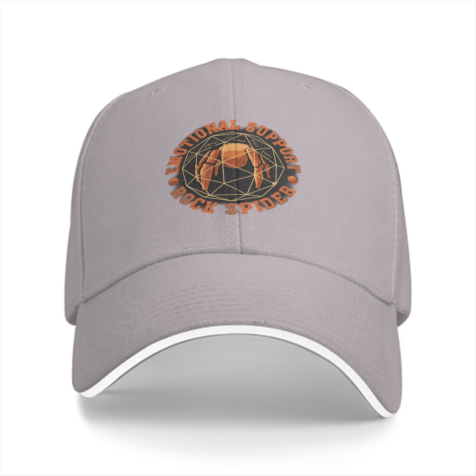 Emotional Support Rock Spider Graphic Black Baseball Cap