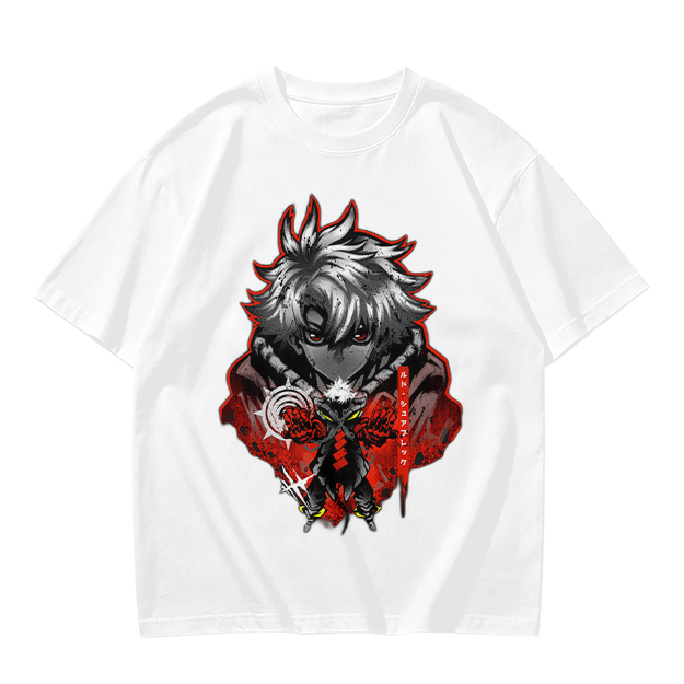 Olive Anime Character Graphic Short Sleeve T-Shirt