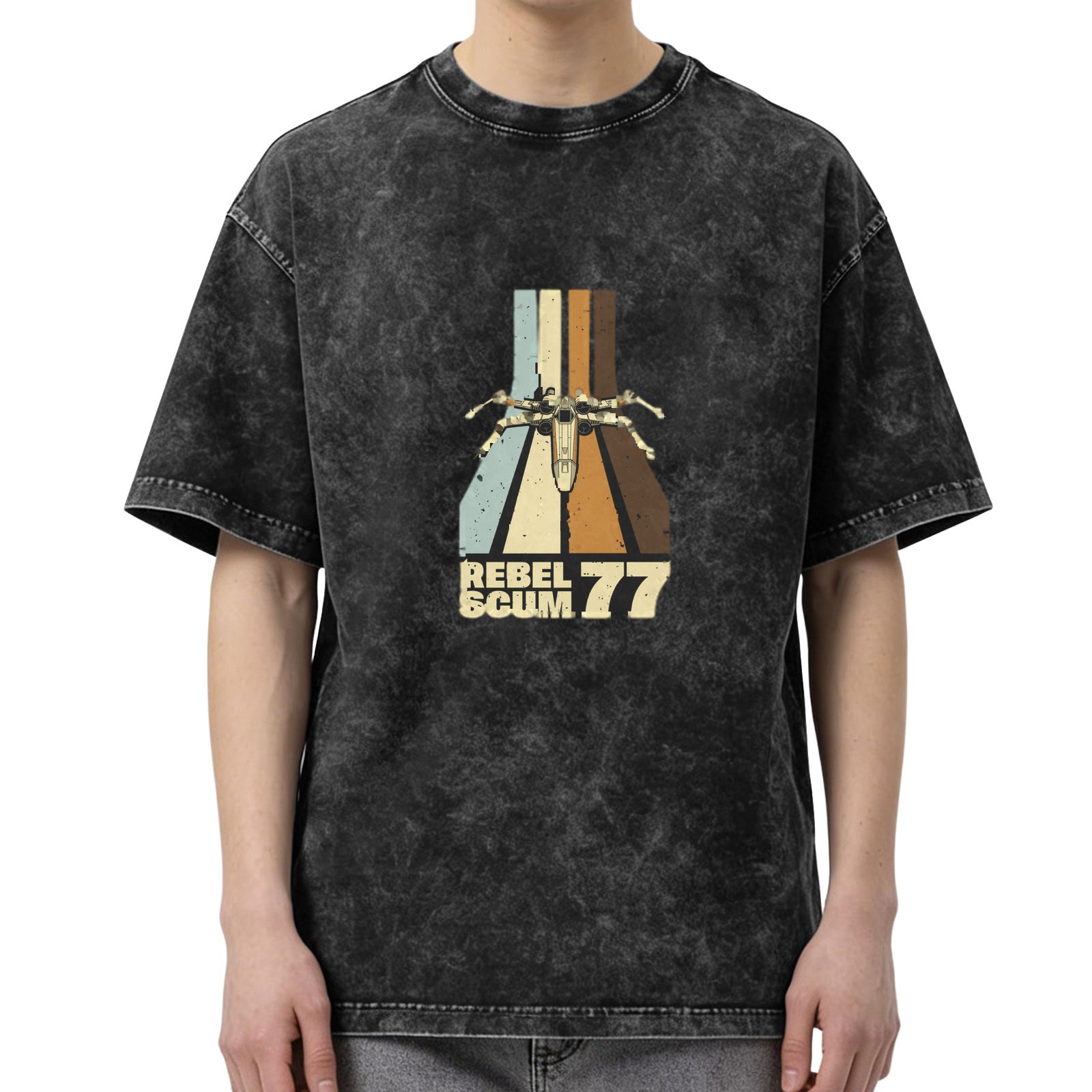 Star Wars Rebel Scum 77 X-Wing Vintage Wash Graphic T-Shirt
