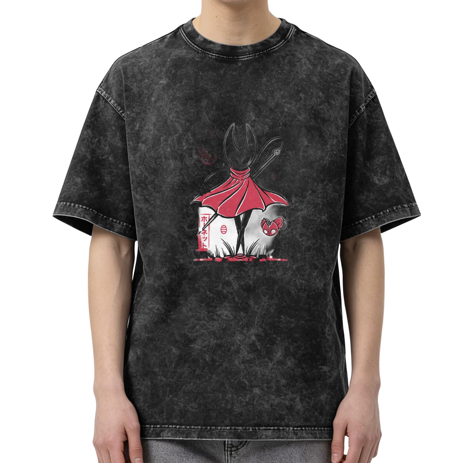 Hollow Knight Hornet Anime Graphic Vintage Wash T-Shirt
